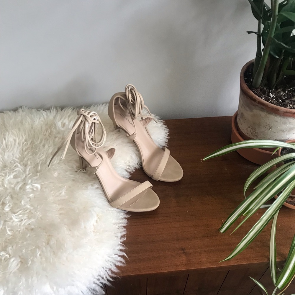 ASOS Nude Heeled Sandals.